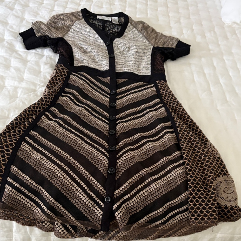 Black and Tan Knit dress